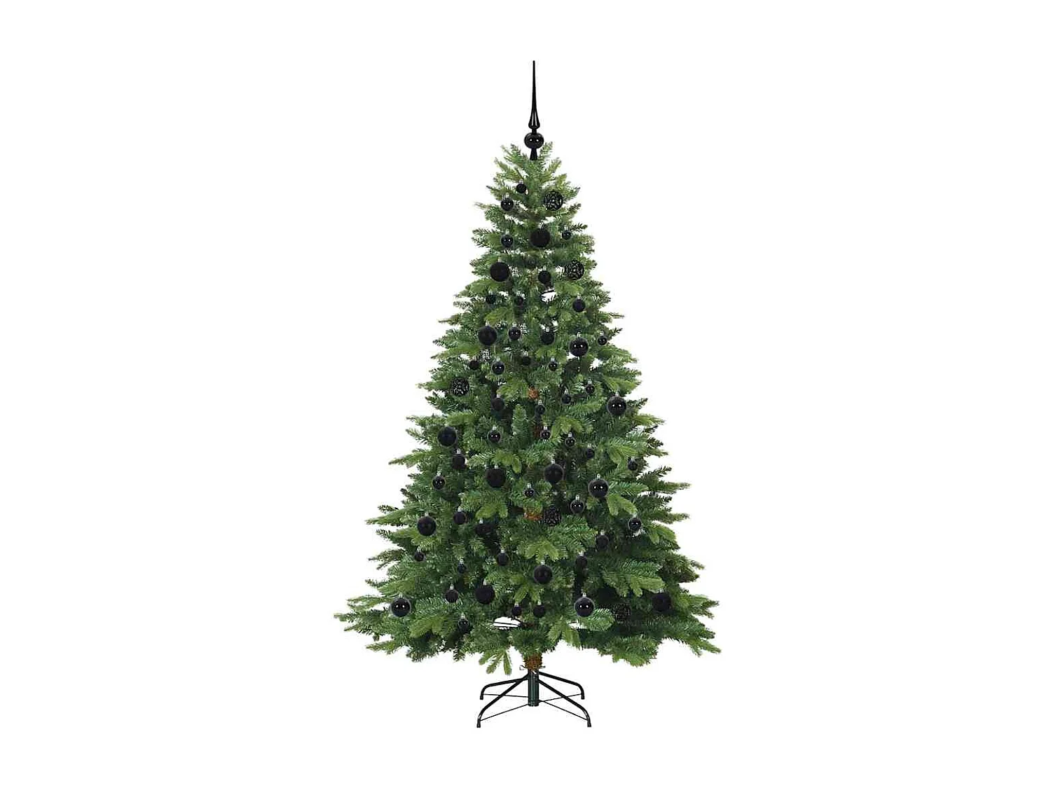 Albero di Natale artificiale con 300 LED Verde 180 cm PE e PVC