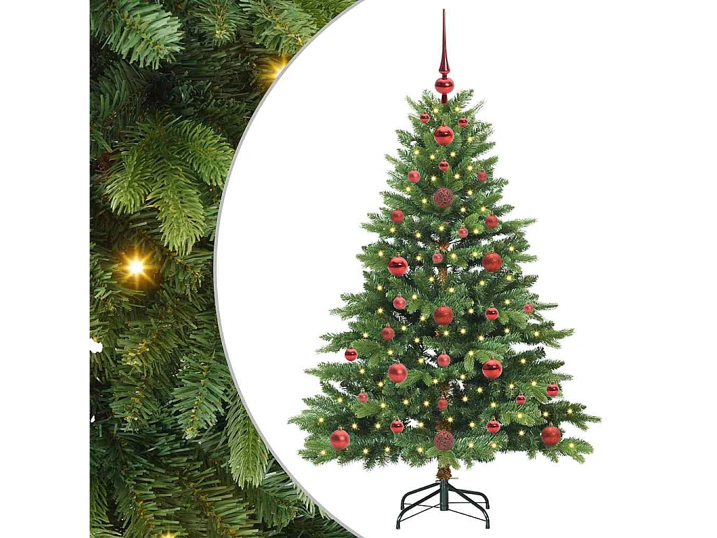 Kunstkerstboom met 150 LED's Groen 120 cm PE en PVC
