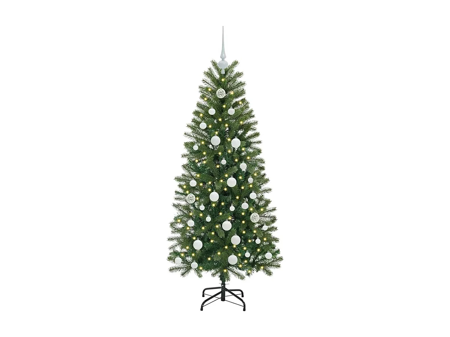 Sapin de Noël artificiel avec 150 LED Vert 150 cm PE et PVC