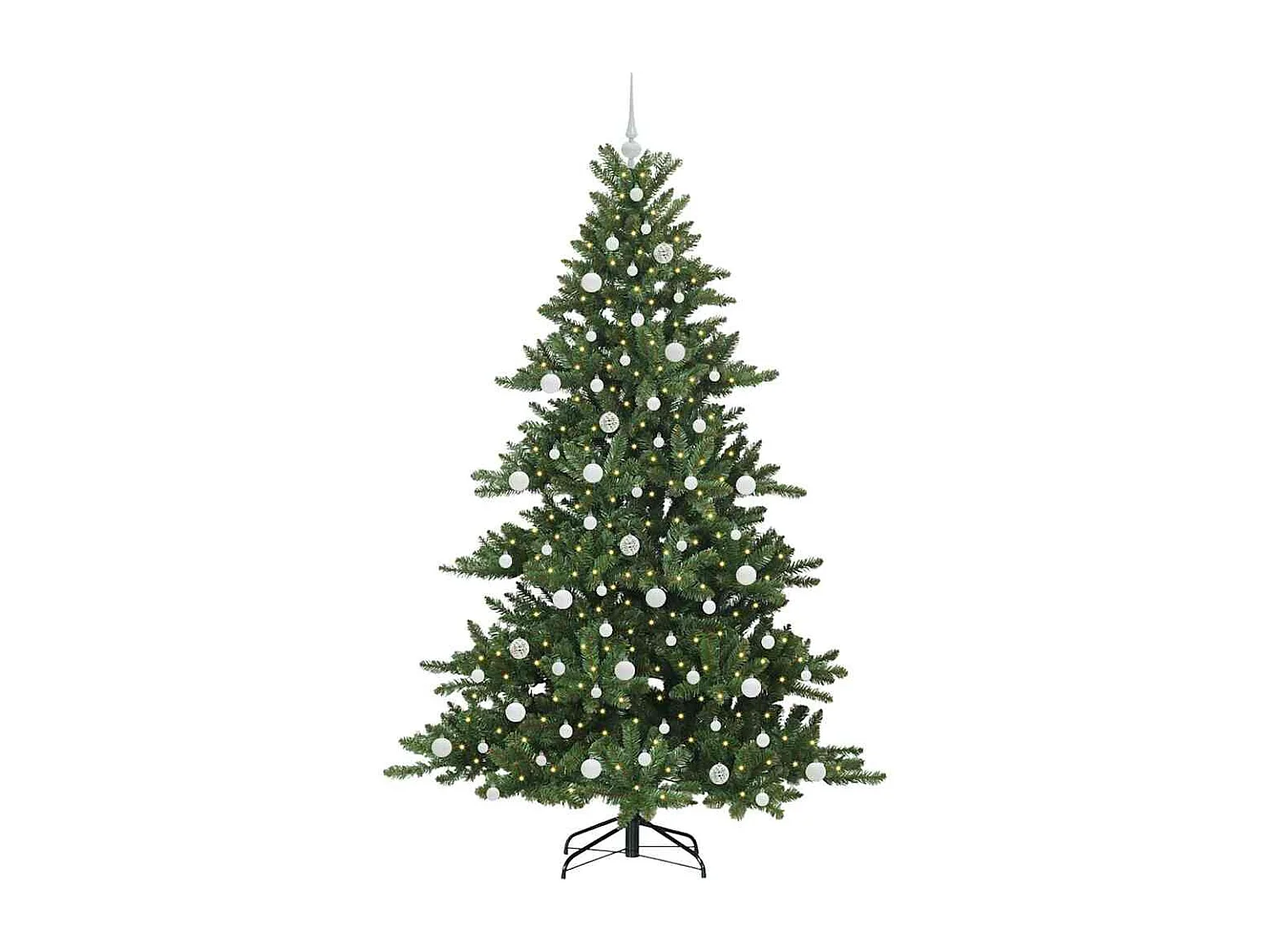 Albero di Natale artificiale con rami articolati 210 cm PVC
