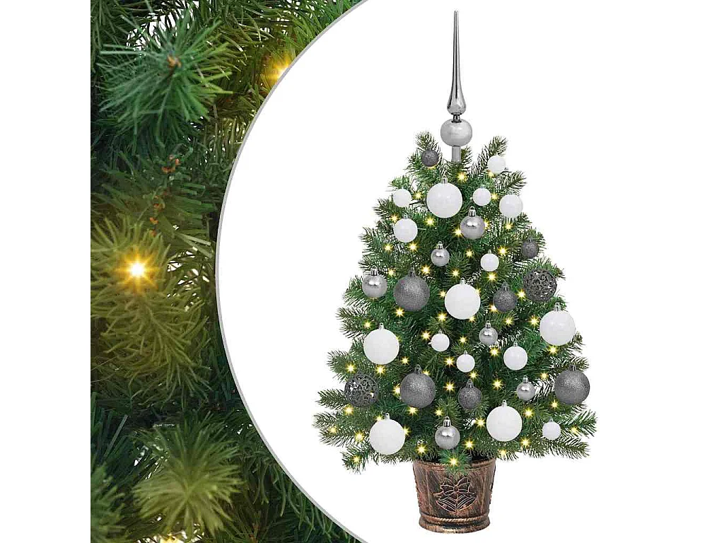 Künstlicher Weihnachtsbaum mit 150 LEDs Grün 65 cm PE und PVC