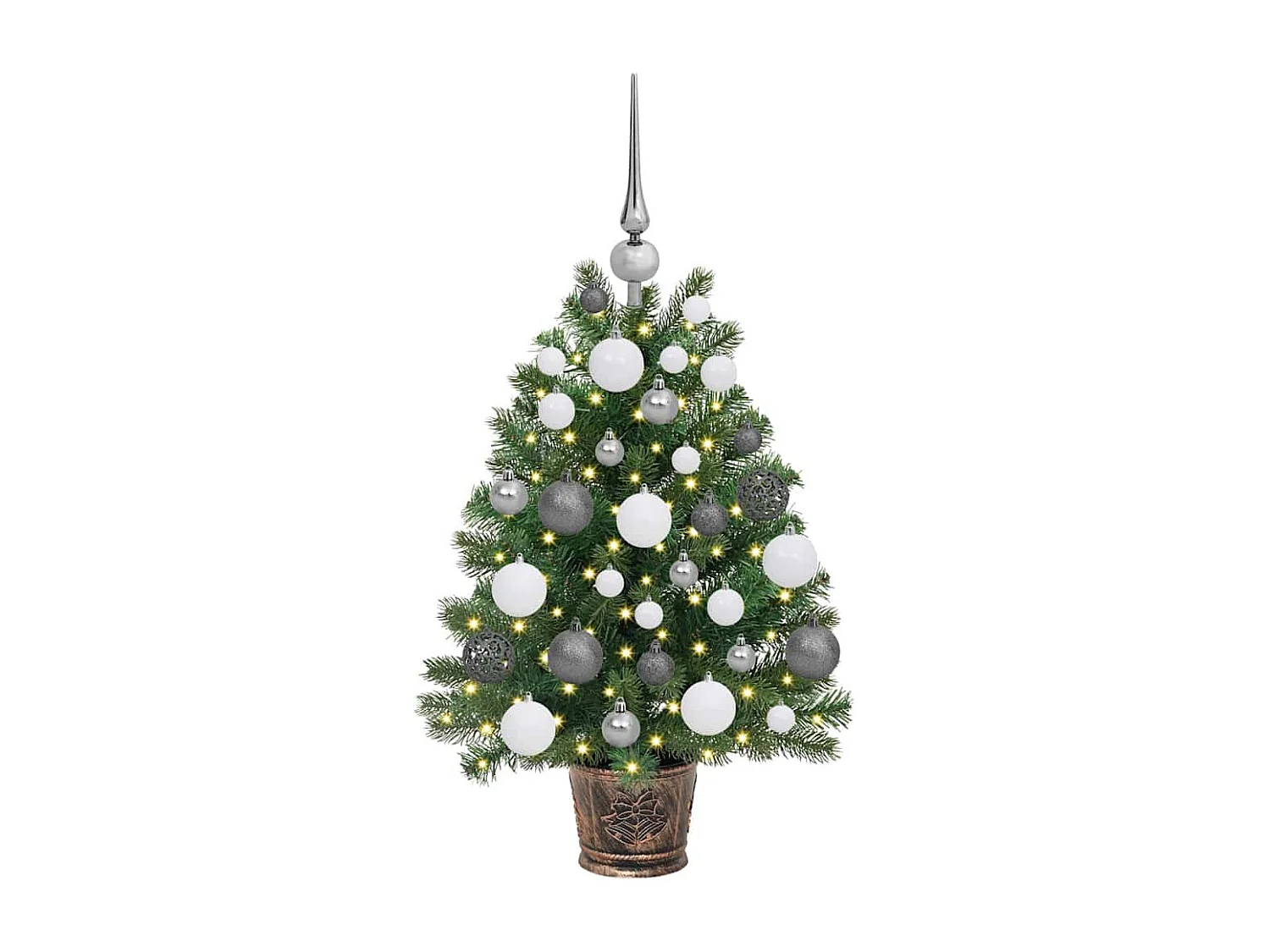 Künstlicher Weihnachtsbaum mit 150 LEDs Grün 65 cm PE und PVC