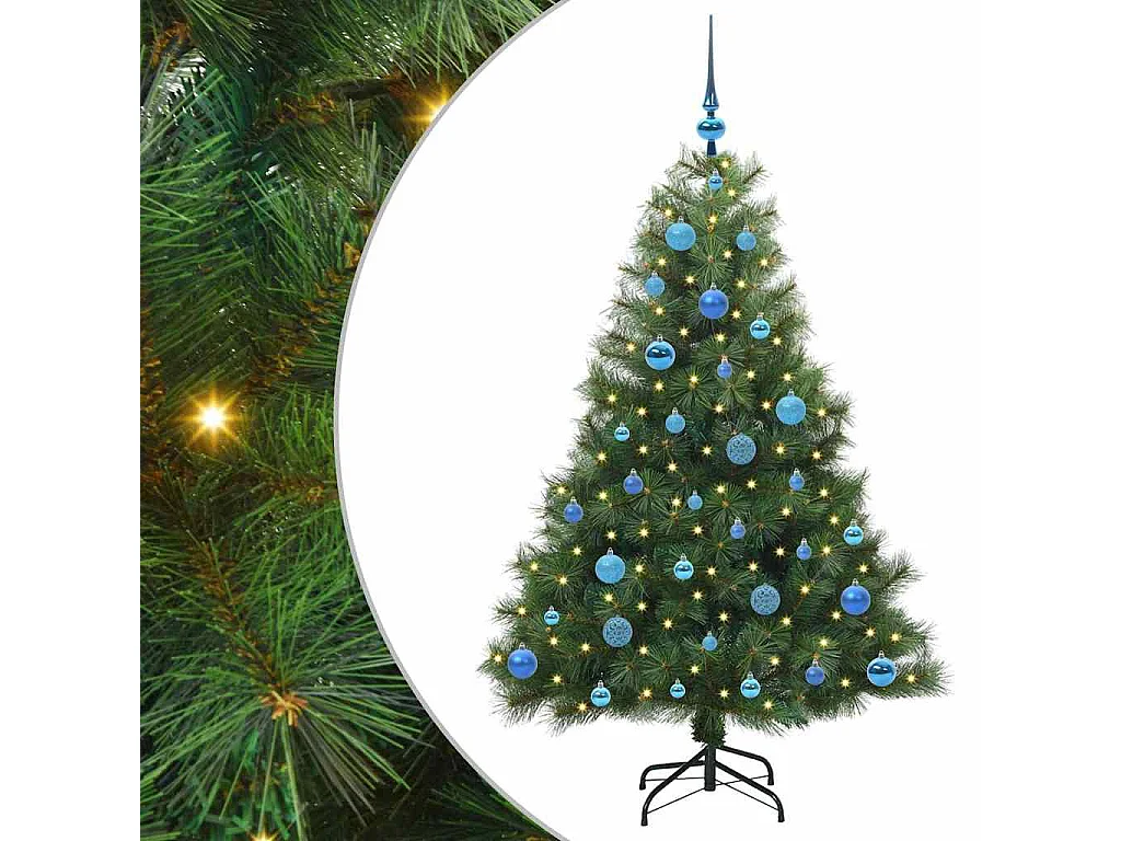 Kunstkerstboom met 150 LED's Groen 150 cm PE en PVC
