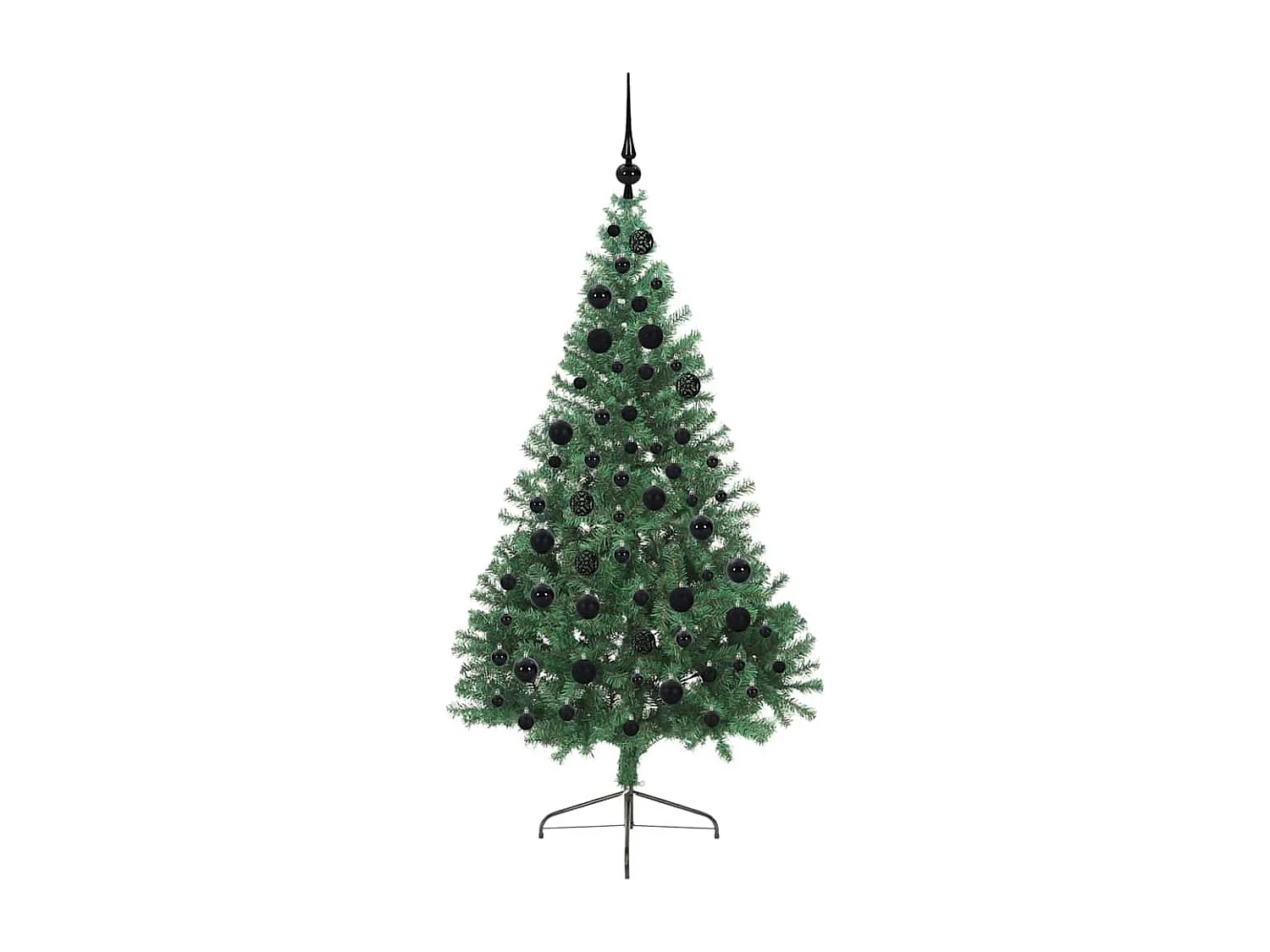 Voorverlichte kunstkerstboom groen 180cm PVC