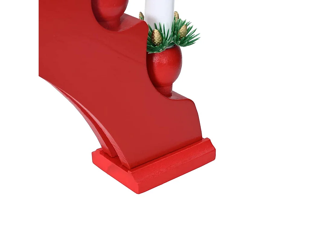 Arche de Bougies de Noël avec 10 Bougies LED Rouge