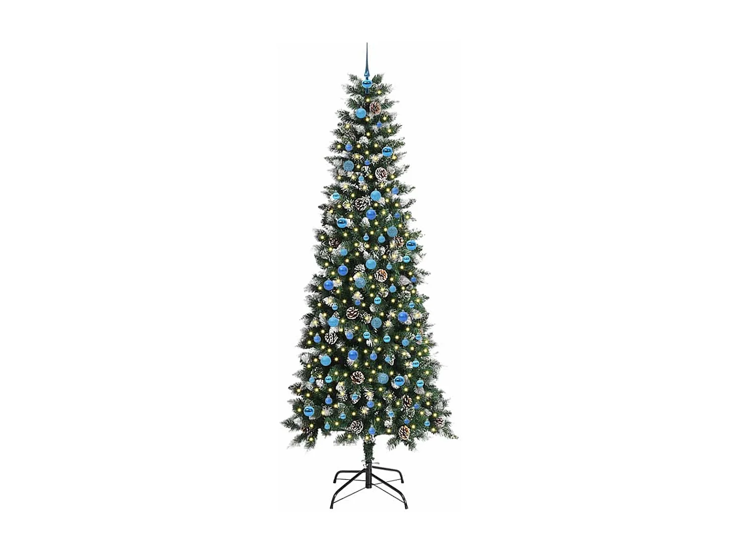 Albero di Natale artificiale con 300 LED Verde 96 x 96 x 240 cm