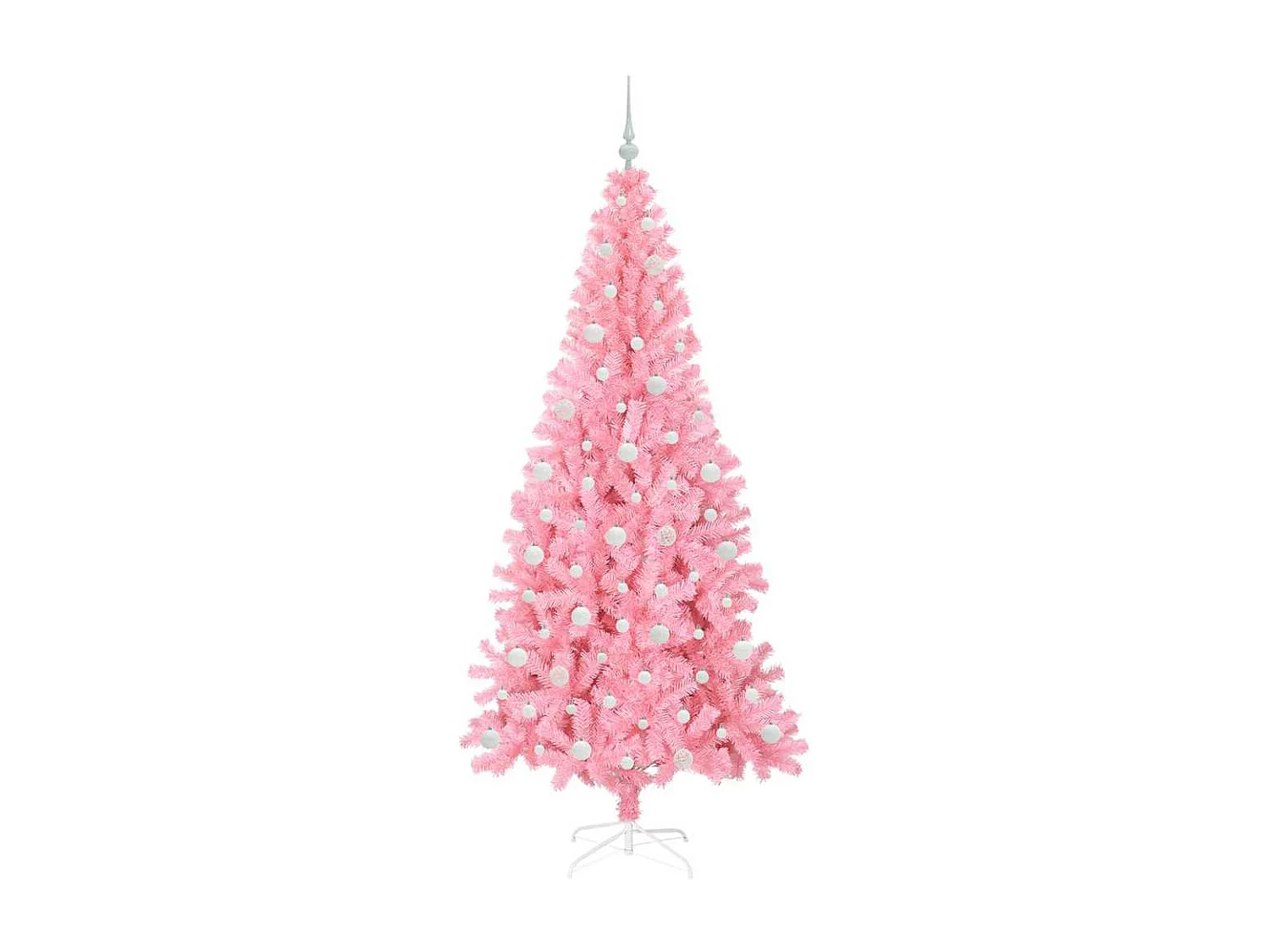 Weihnachtsbaum mit 300 LEDs mit Ständer Pink 210 cm PVC