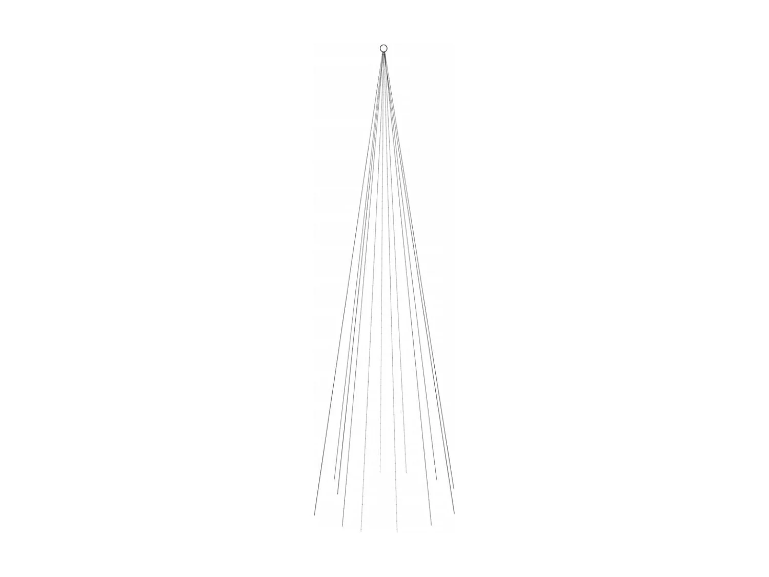 Kerstboom op vlaggenmast 732 LED's Gekleurd 500 cm