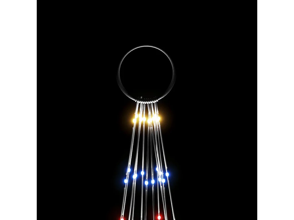 Kerstboom op vlaggenmast 732 LED's Gekleurd 500 cm
