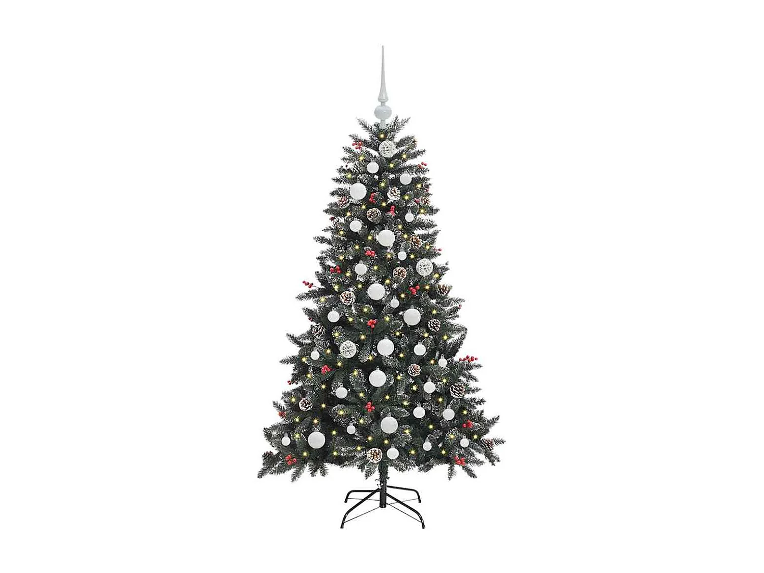 Kunstkerstboom met 150 LED's Groen 83,5 x 83,5 x 150 cm