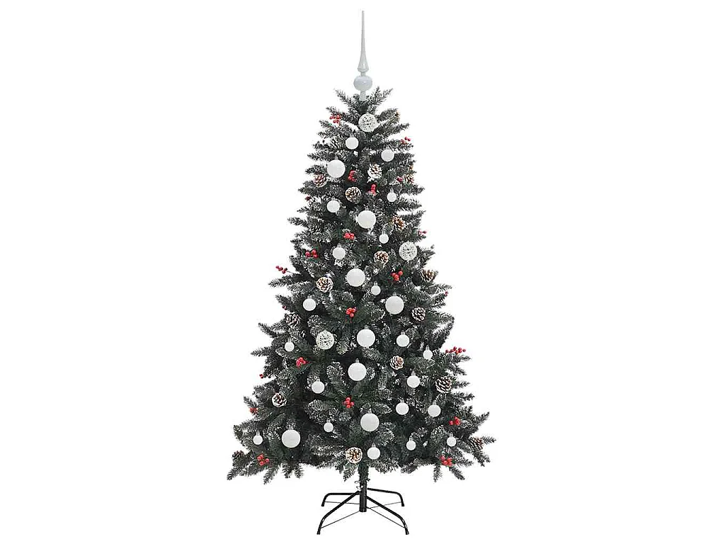 Albero di Natale artificiale con 150 LED Verde 83,5 x 83,5 x 150 cm