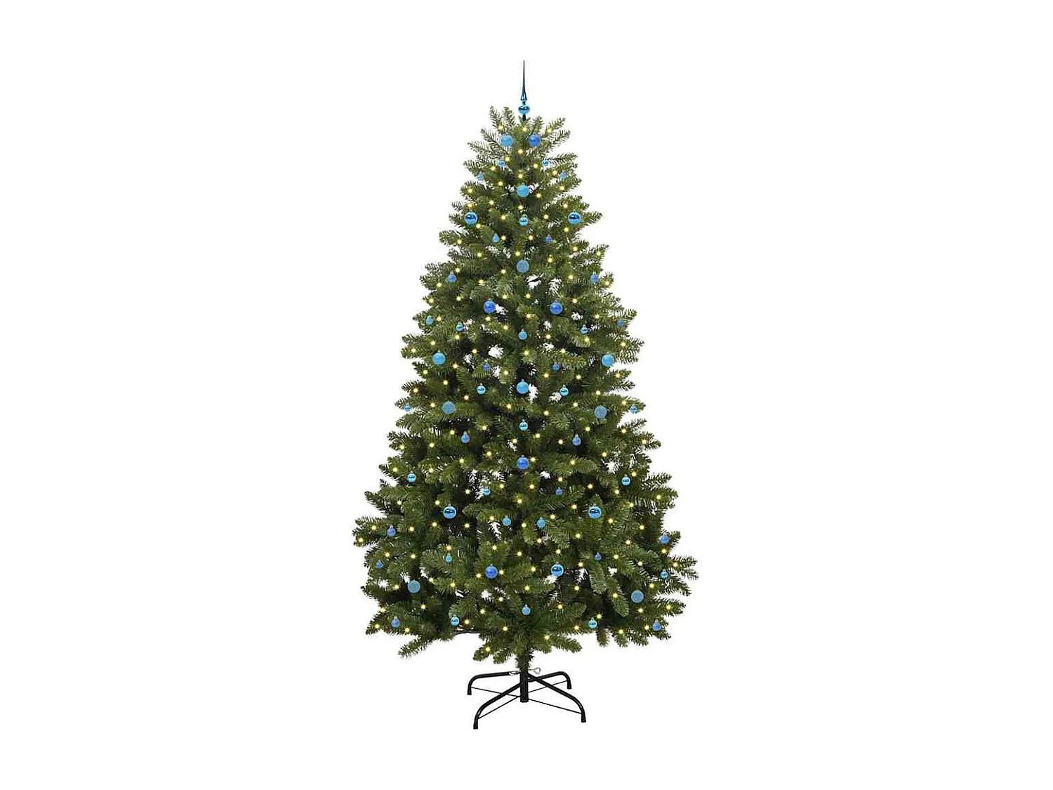 Sapin de Noël artificiel avec 300 LED Vert 300 cm PVC et métal