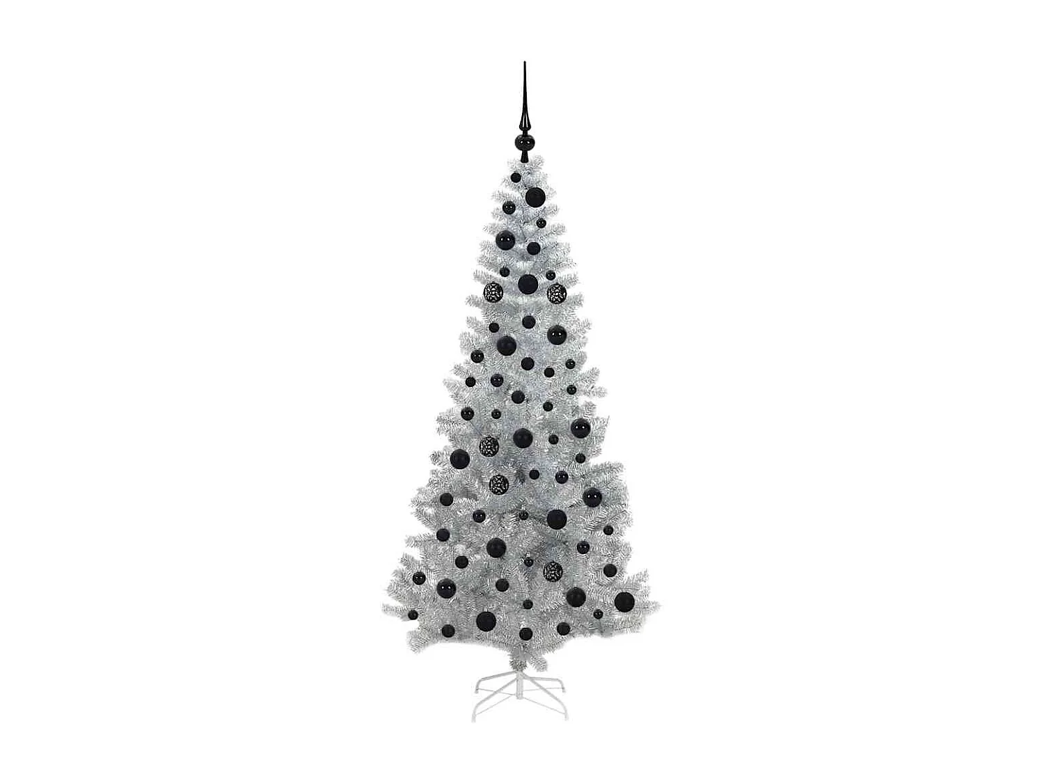 Kerstboom met 300 LED's met standaard Zilver 180 cm PET