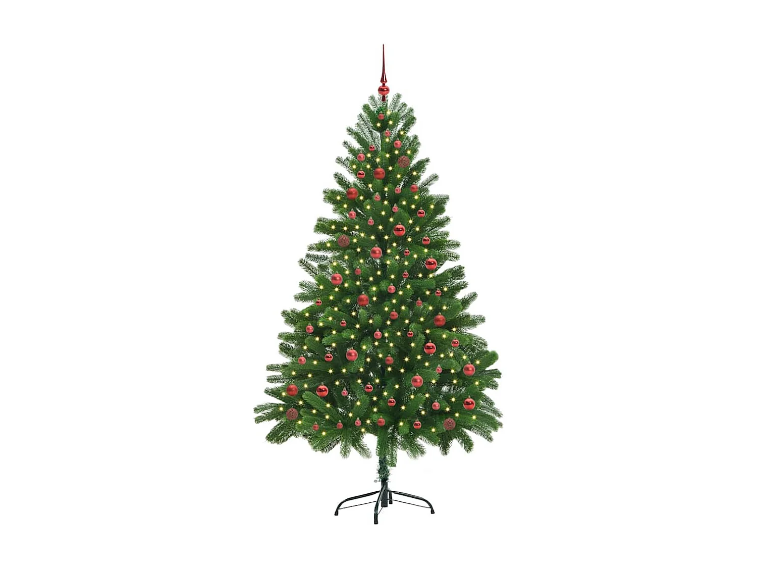 Albero di Natale con 300 LED con supporto Verde 210 cm PE