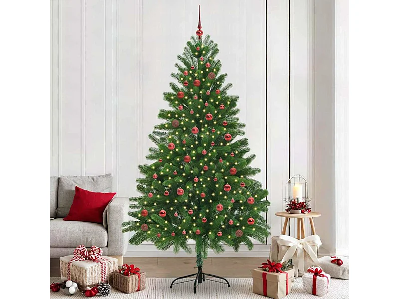 Albero di Natale con 300 LED con supporto Verde 210 cm PE