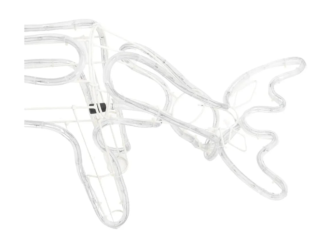 Rennes de Noël 2 pcs Blanc chaud 73x31x45 cm