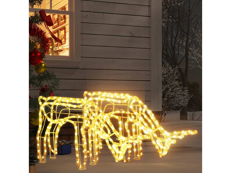 Kerstrendier 2 stuks Warm wit 73x31x45 cm