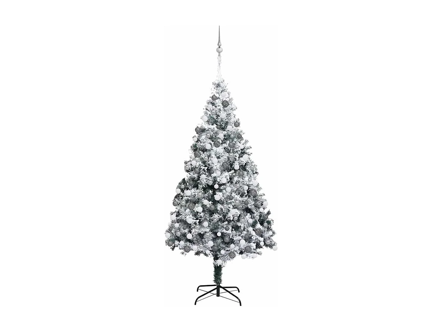 Albero di Natale artificiale verde 180 cm PVC, acciaio e plastica