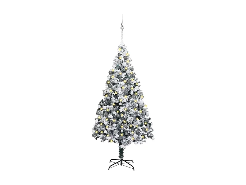 Albero di Natale artificiale verde 180 cm PVC, acciaio e plastica