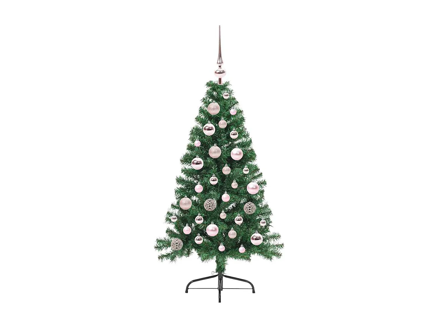 Albero di Natale artificiale preilluminato verde 120 cm in PVC