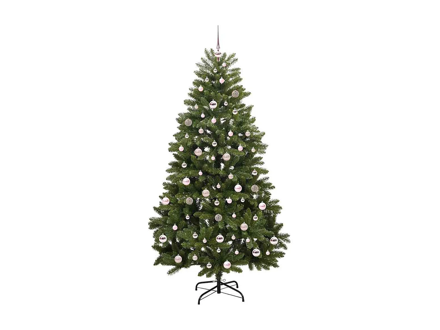 Kunstkerstboom met 300 LED's Groen 210 cm PVC en metaal