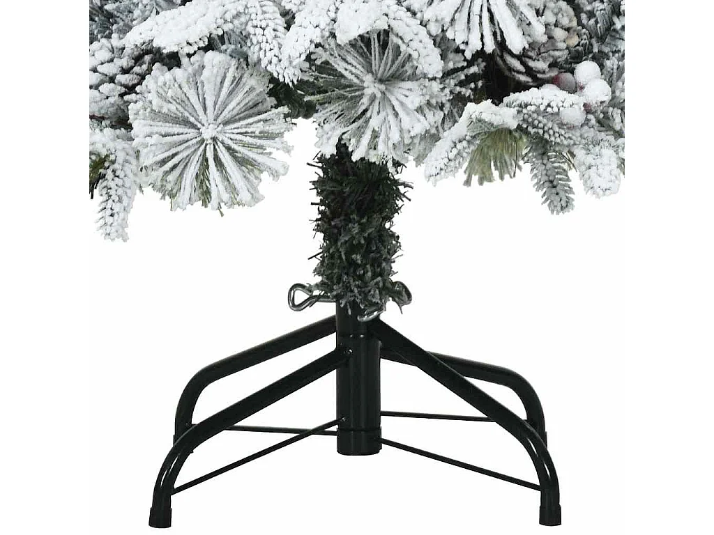 Kunstkerstboom met buigzame takken, pluizig van sneeuw