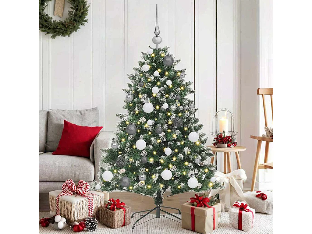 Sapin de Noël artificiel avec 150 LED Vert 85 x 85 x 120 cm