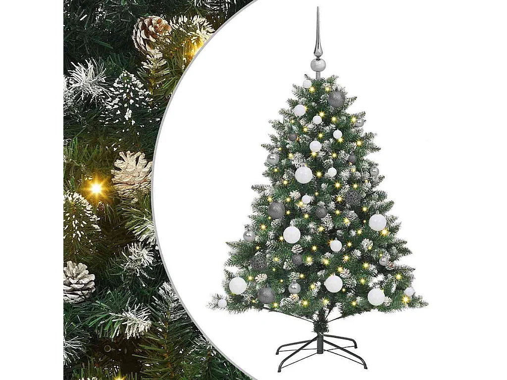 Sapin de Noël artificiel avec 150 LED Vert 85 x 85 x 120 cm