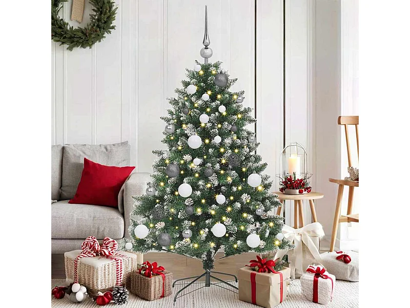 Sapin de Noël artificiel avec 150 LED Vert 85 x 85 x 120 cm