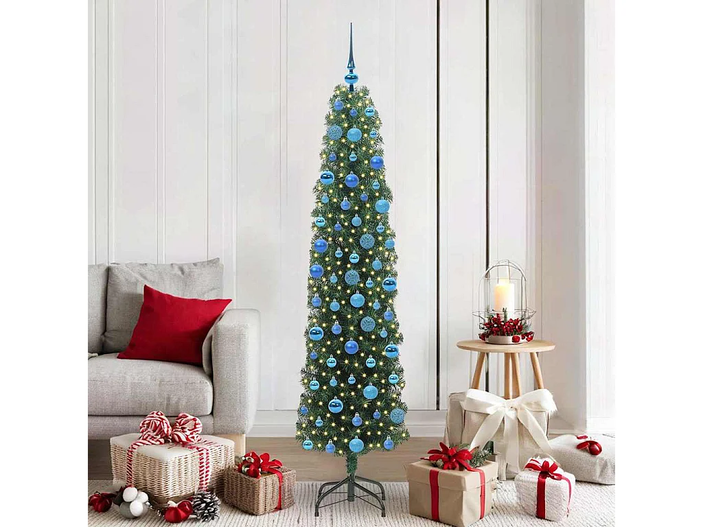 Albero di Natale artificiale Verde 180 cm PVC e acciaio e plastica