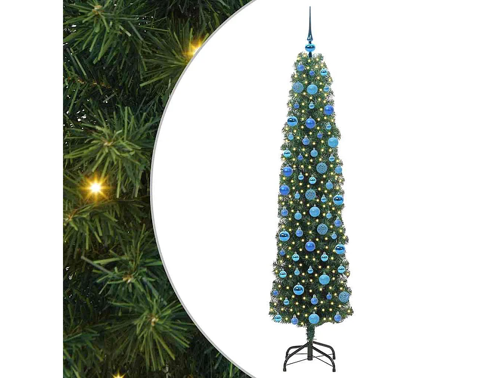 Albero di Natale artificiale Verde 180 cm PVC e acciaio e plastica