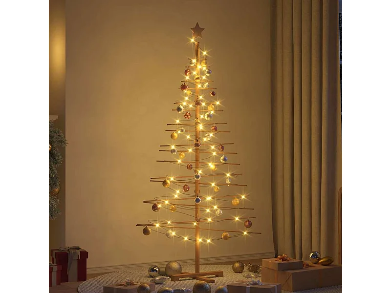 Holz-Weihnachtsbaum mit Ständer Braun 180 cm Bambus