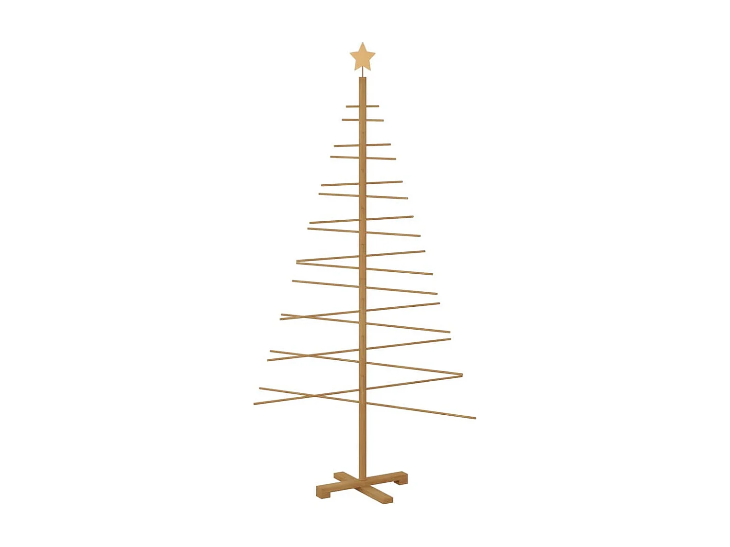 Arbre de Noël en bois avec support Marron 180 cm Bambou