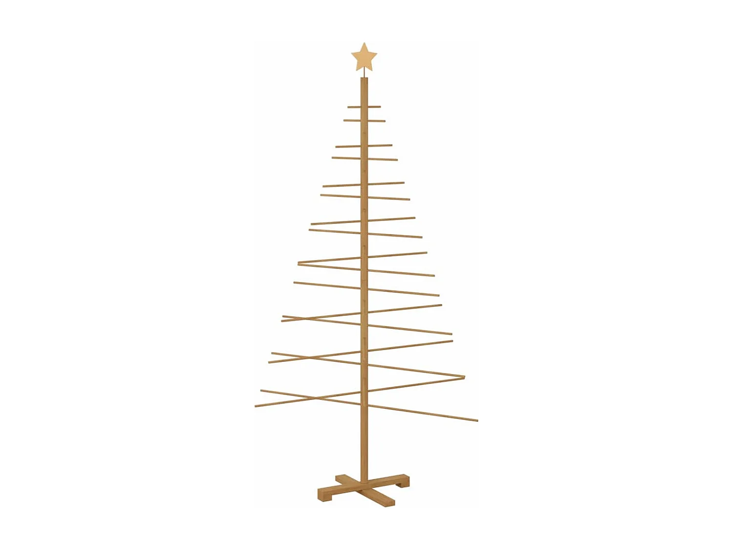 Arbre de Noël en bois avec support Marron 180 cm Bambou