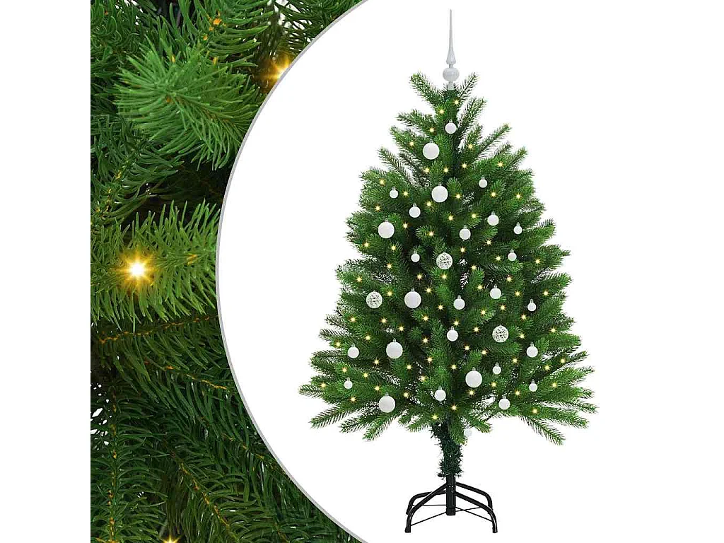 Albero di Natale con 150 LED con supporto Verde 120 cm PE