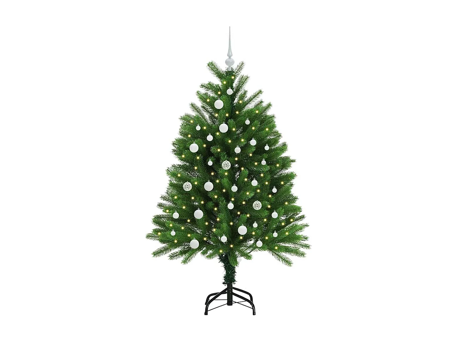 Albero di Natale con 150 LED con supporto Verde 120 cm PE