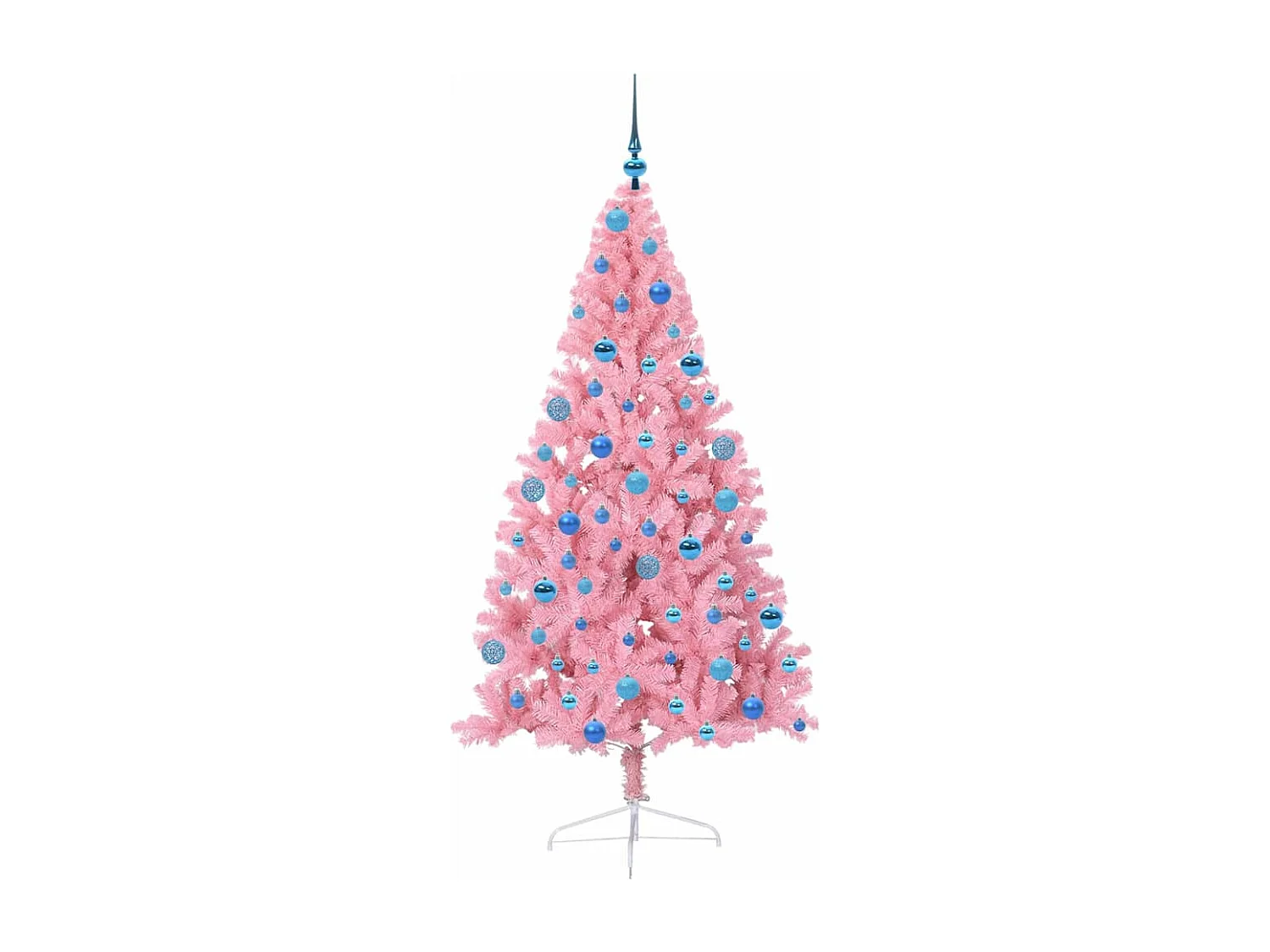 Voorverlichte kunstkerstboom roze 180cm PVC