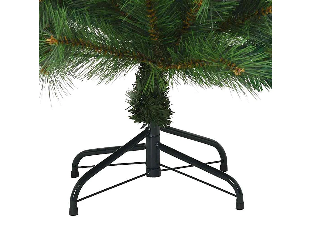 Albero di Natale artificiale con rami incernierati verde 120 cm