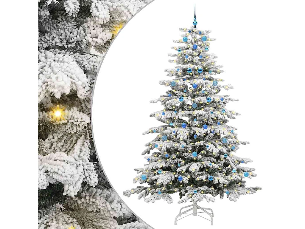 Albero di Natale artificiale con rami incernierati bianco 240 cm