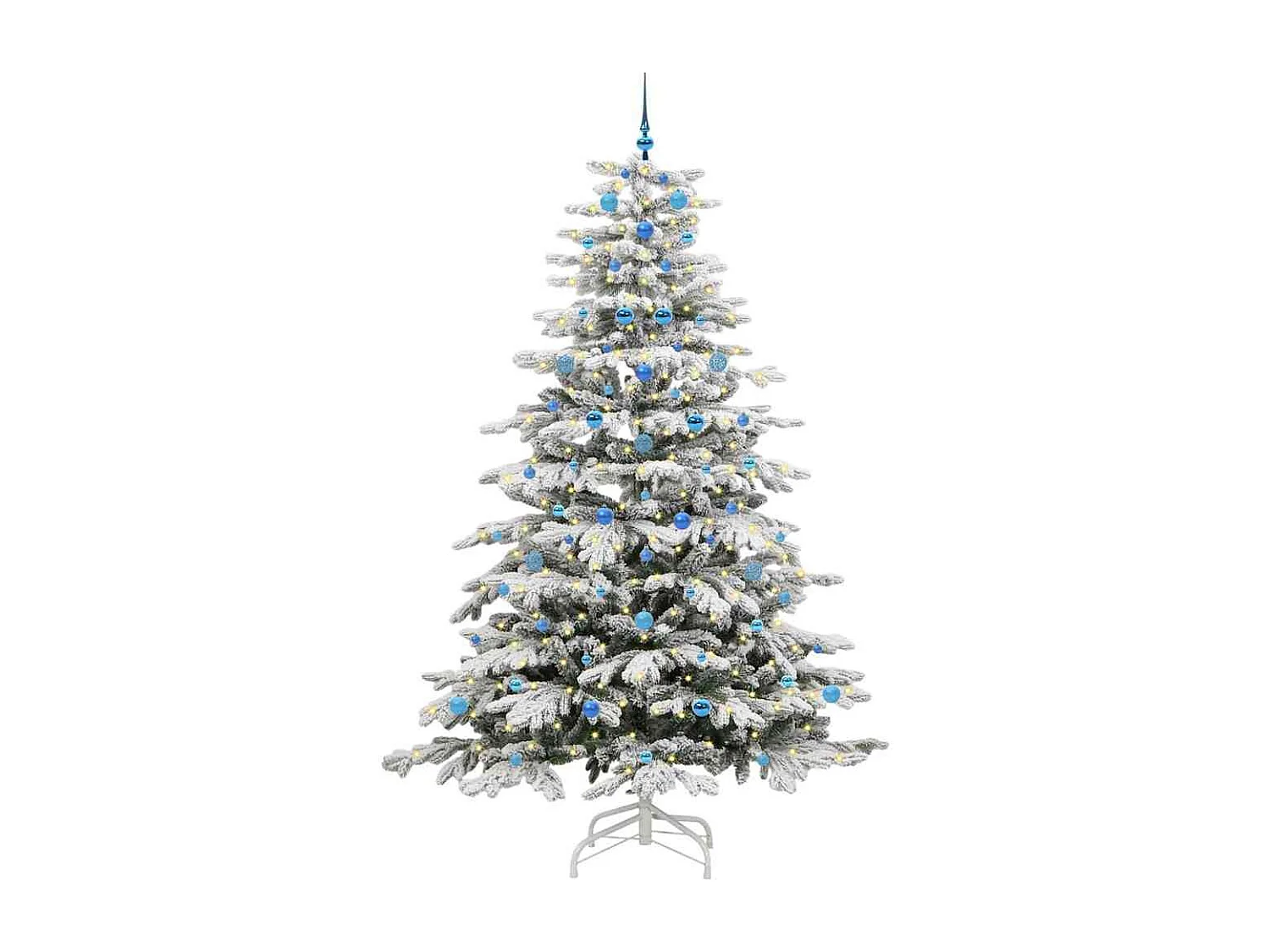 Albero di Natale artificiale con rami incernierati bianco 240 cm