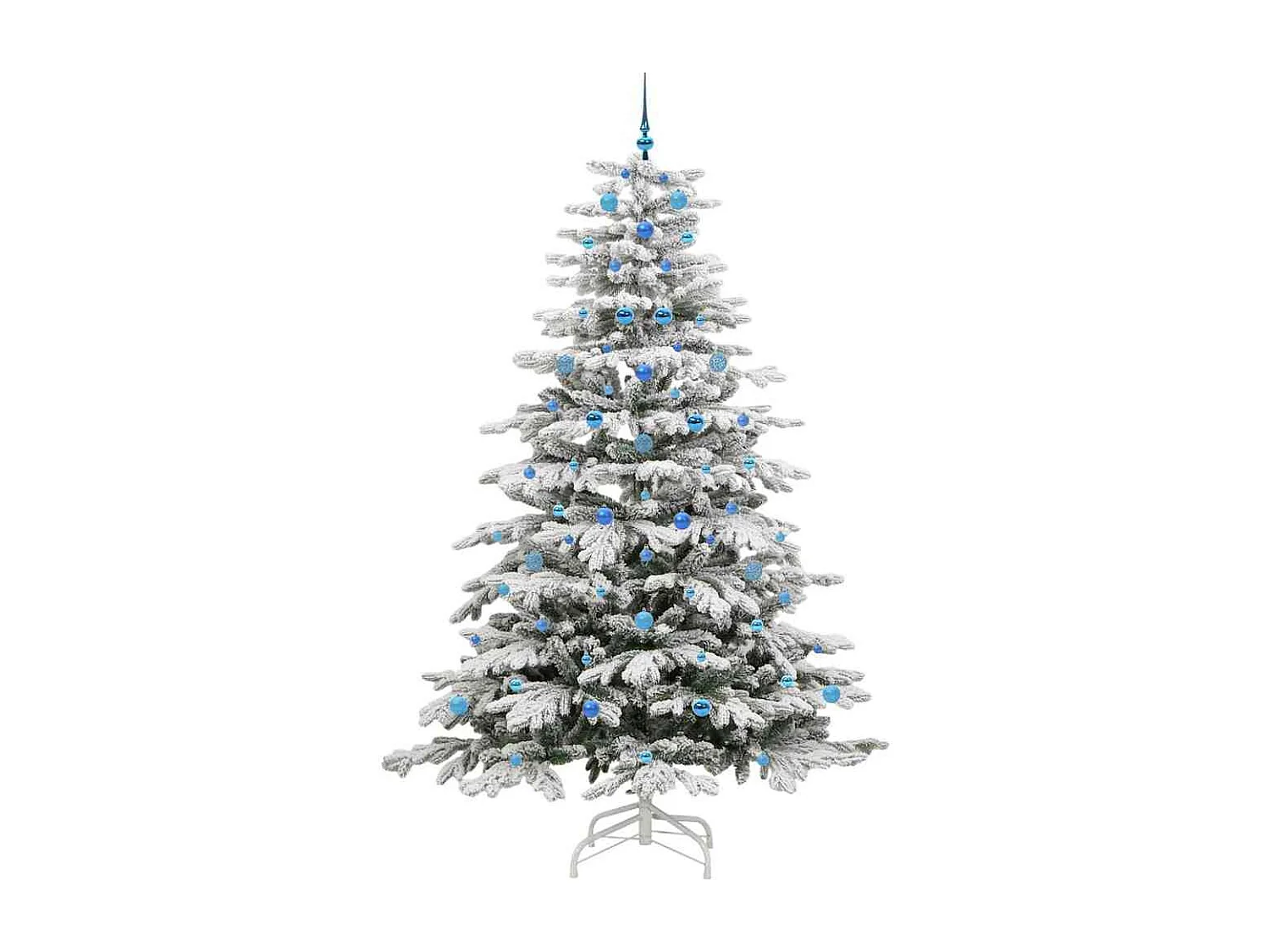 Albero di Natale artificiale con rami incernierati bianco 240 cm