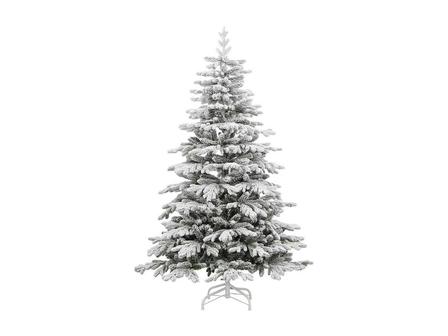 Albero di Natale artificiale con rami incernierati bianco 240 cm