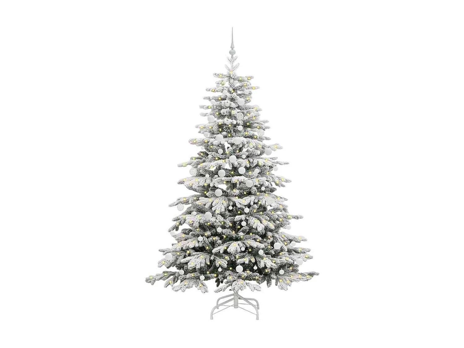 Sapin de Noël Artificiel à Branches Articulées Blanc 210 cm