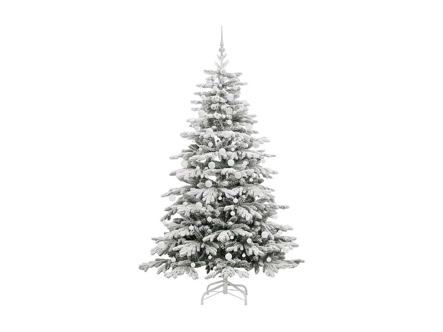 Sapin de Noël Artificiel à Branches Articulées Blanc 210 cm