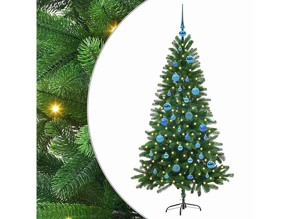 Sapin de Noël avec 150 LED avec support Vert 150 cm PE