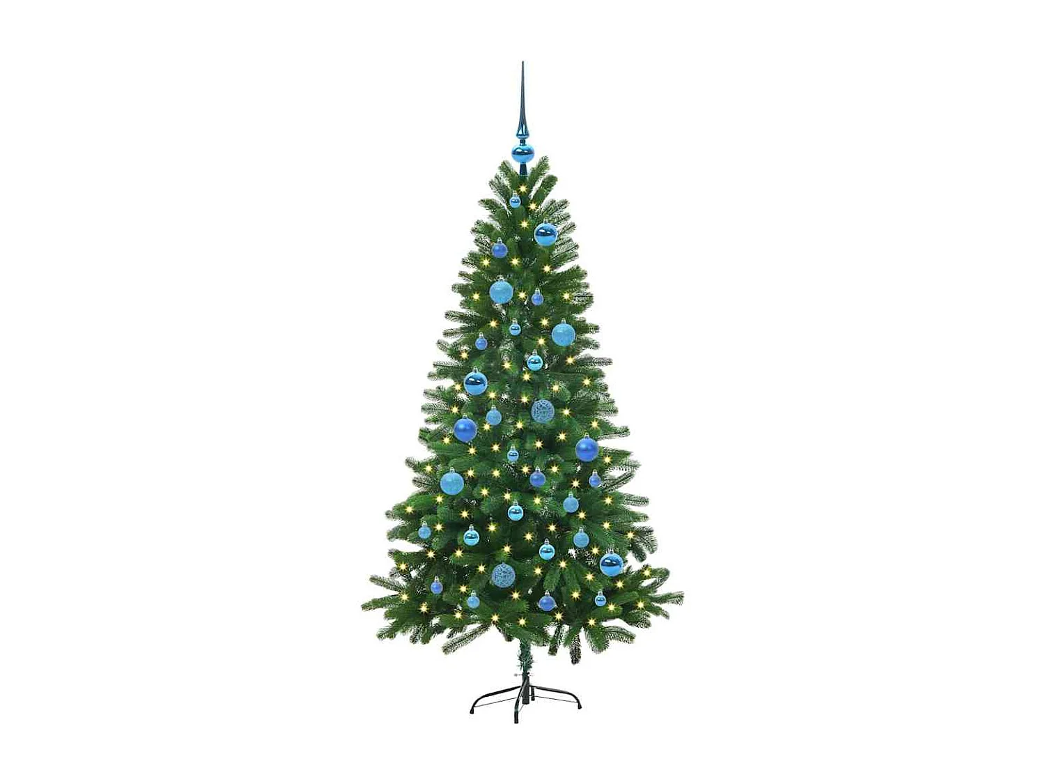 Sapin de Noël avec 150 LED avec support Vert 150 cm PE