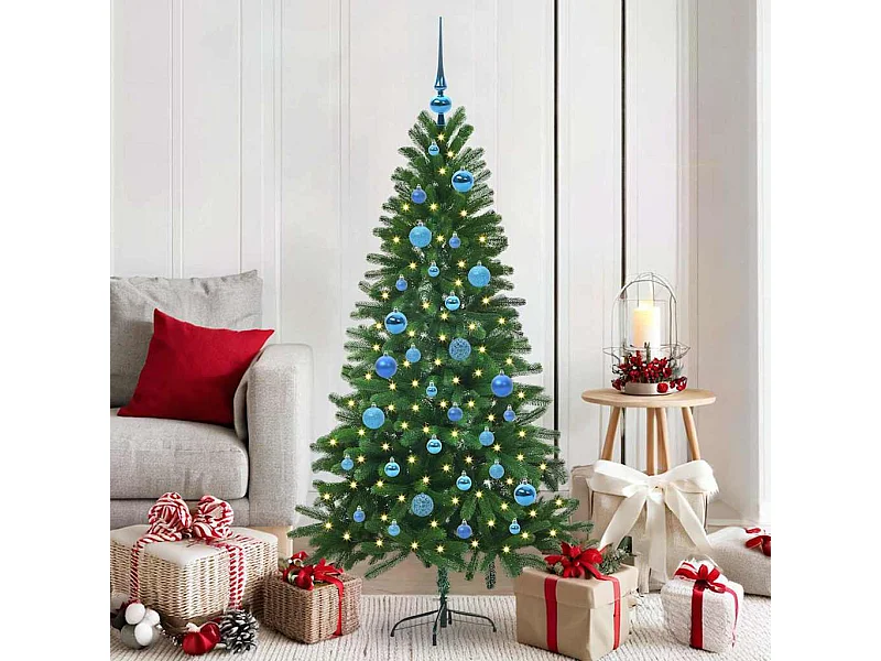 Sapin de Noël avec 150 LED avec support Vert 150 cm PE
