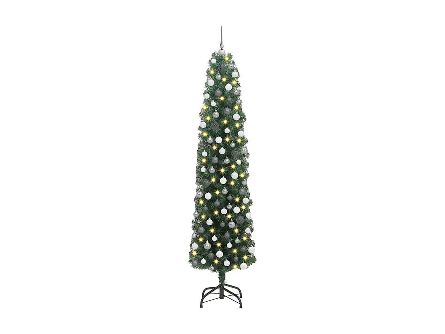 Sapin de Noël artificiel Vert 210 cm PVC et acier et plastique