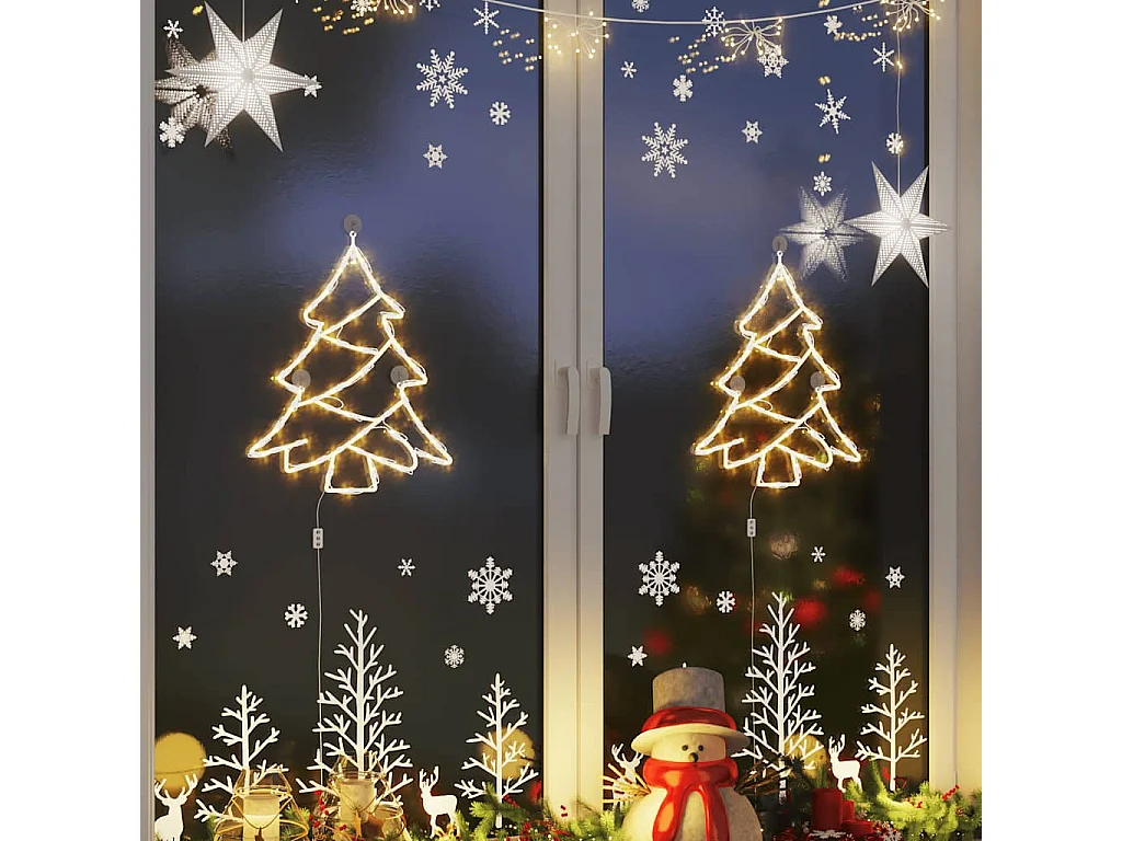 Kerstboomsilhouetverlichting 2 stuks 50 LED