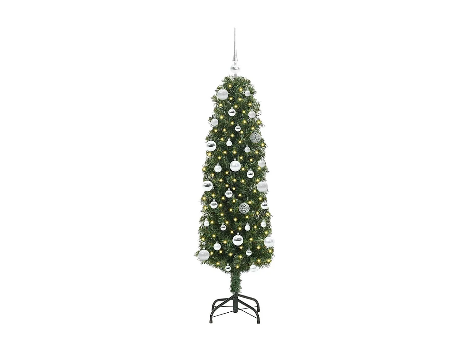 Sapin de Noël artificiel Vert 150 cm PVC et acier et plastique